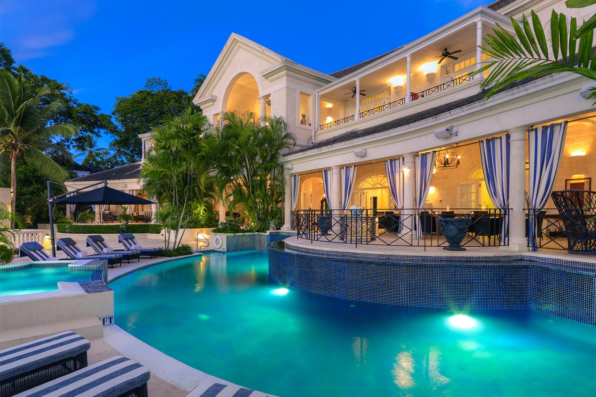 Exterior view of Barbados Luxury Beachfront Villa, Cove Spring House Barbados