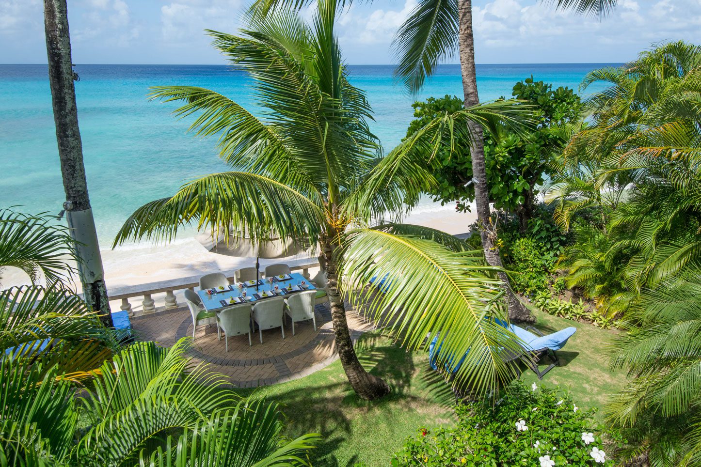 tropical gardens of beachfront villa ebb tide Barbados