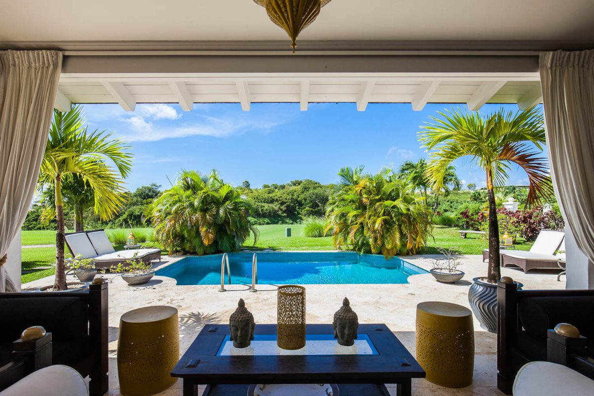 view from the living room at Villa Sienna Royal Westmoreland golf course in Barbados