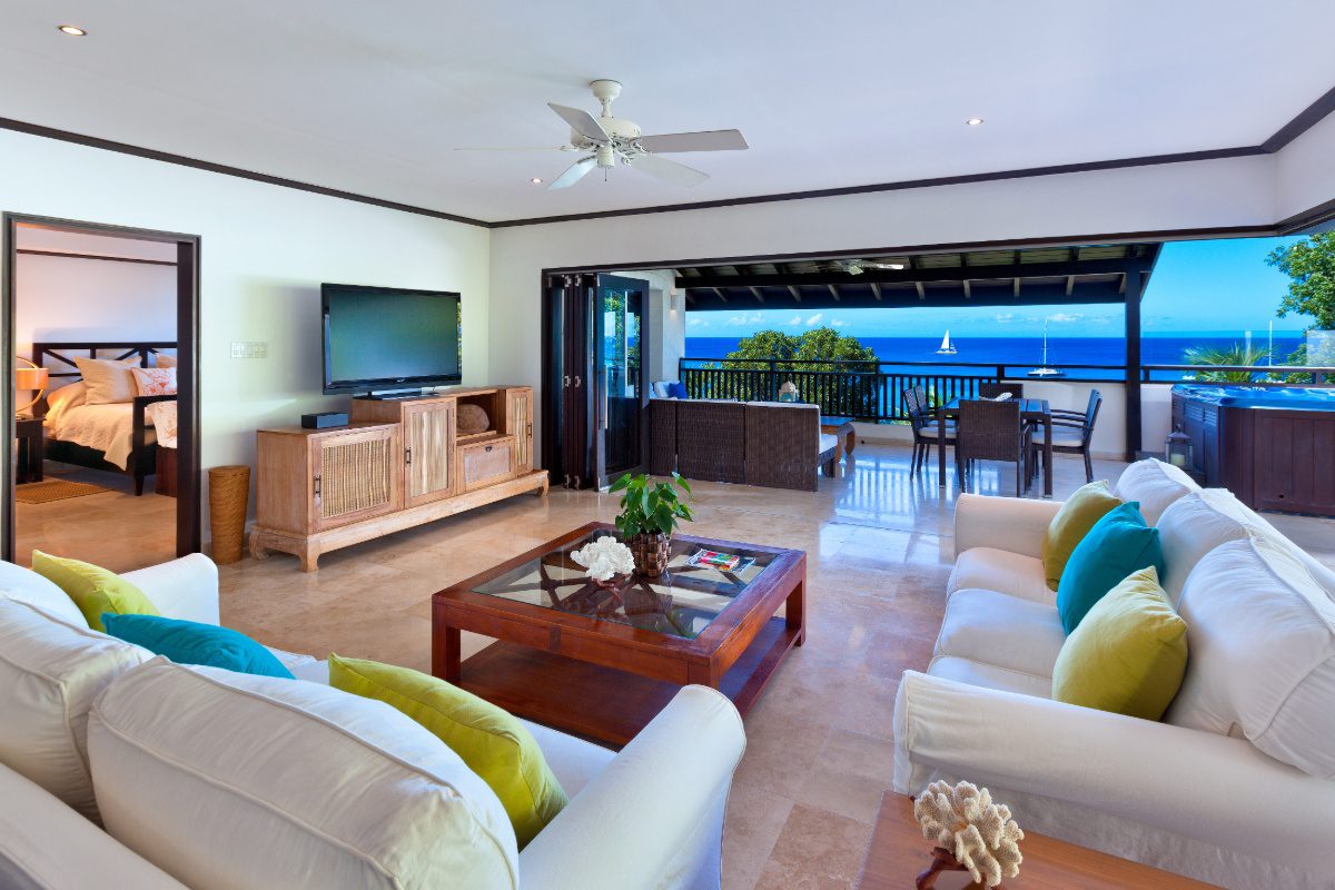 Casual Lounge of Coral Cove 15, a Barbados condo rental