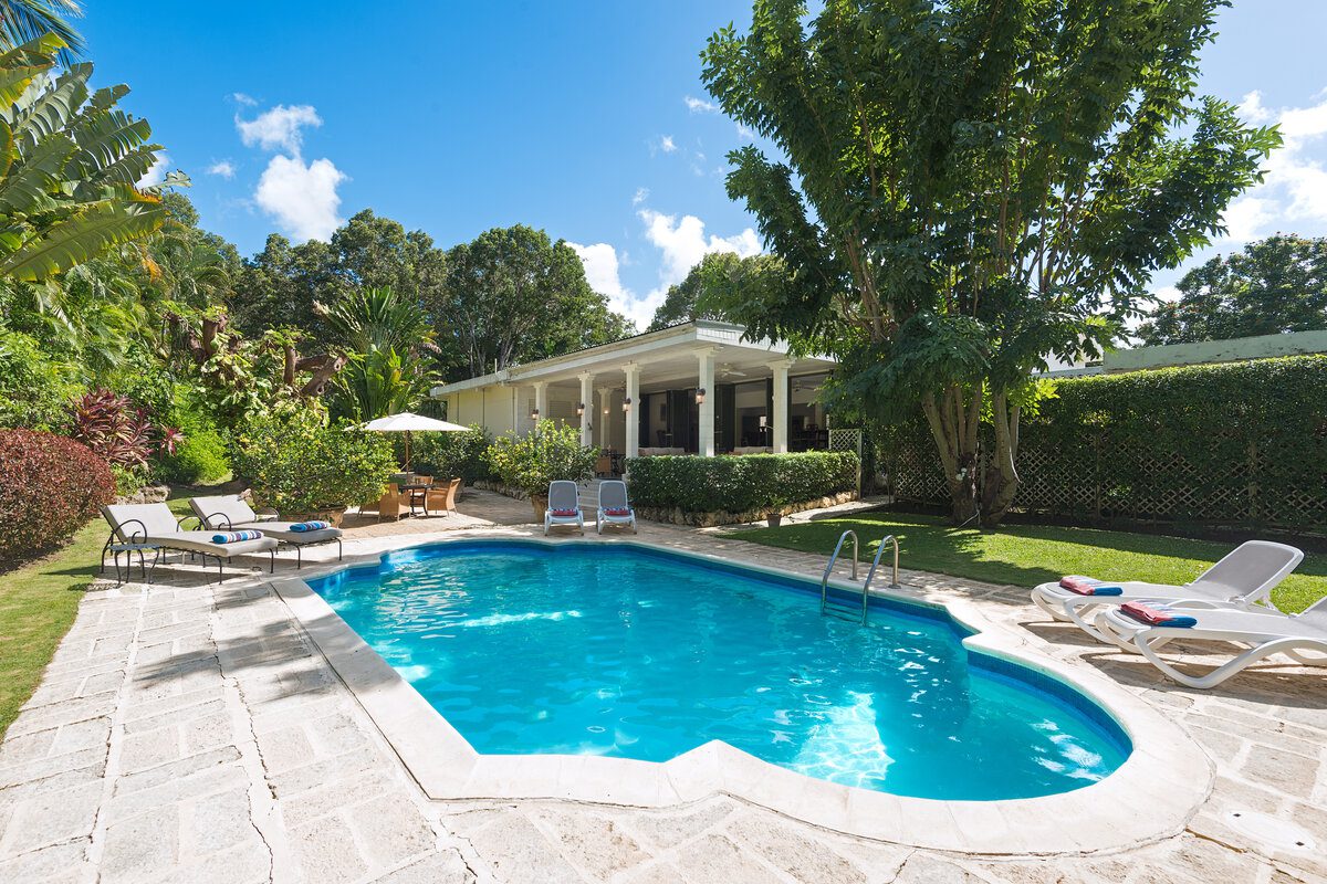 Pool of Anchorage, a private luxury estate in Sandy Lane Barbados