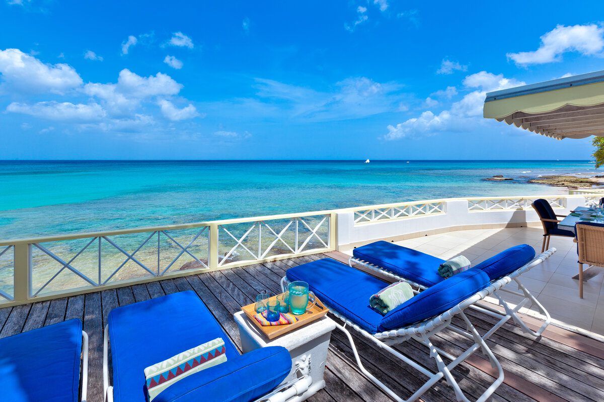 blue loungers sunset reach a luxury villa rental in Barbados