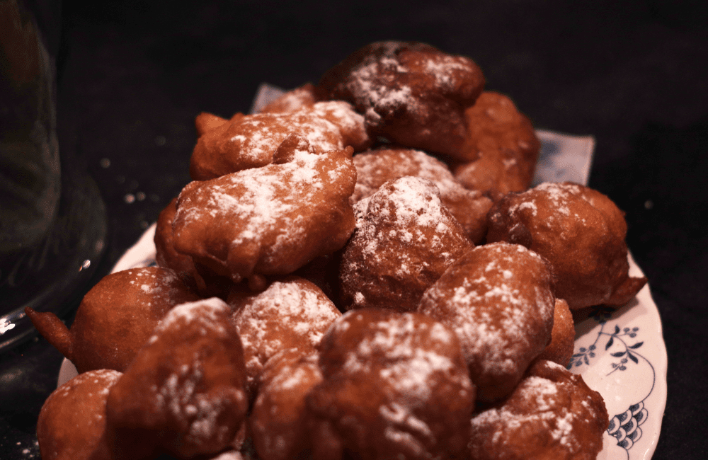 Another popular dessert in the Caribbean are bakes, deep fried dough pockets covered in powdered sugar.