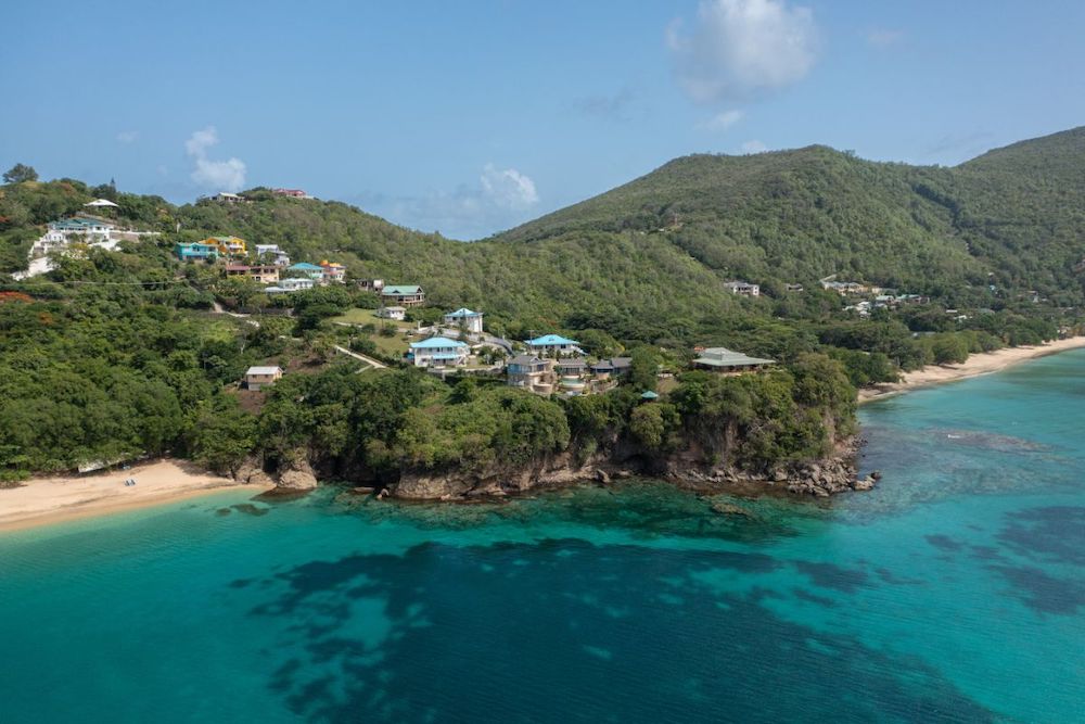 The gorgeous views from our luxury Caribbean villa, Lower Beach Bay on Bequia Island.