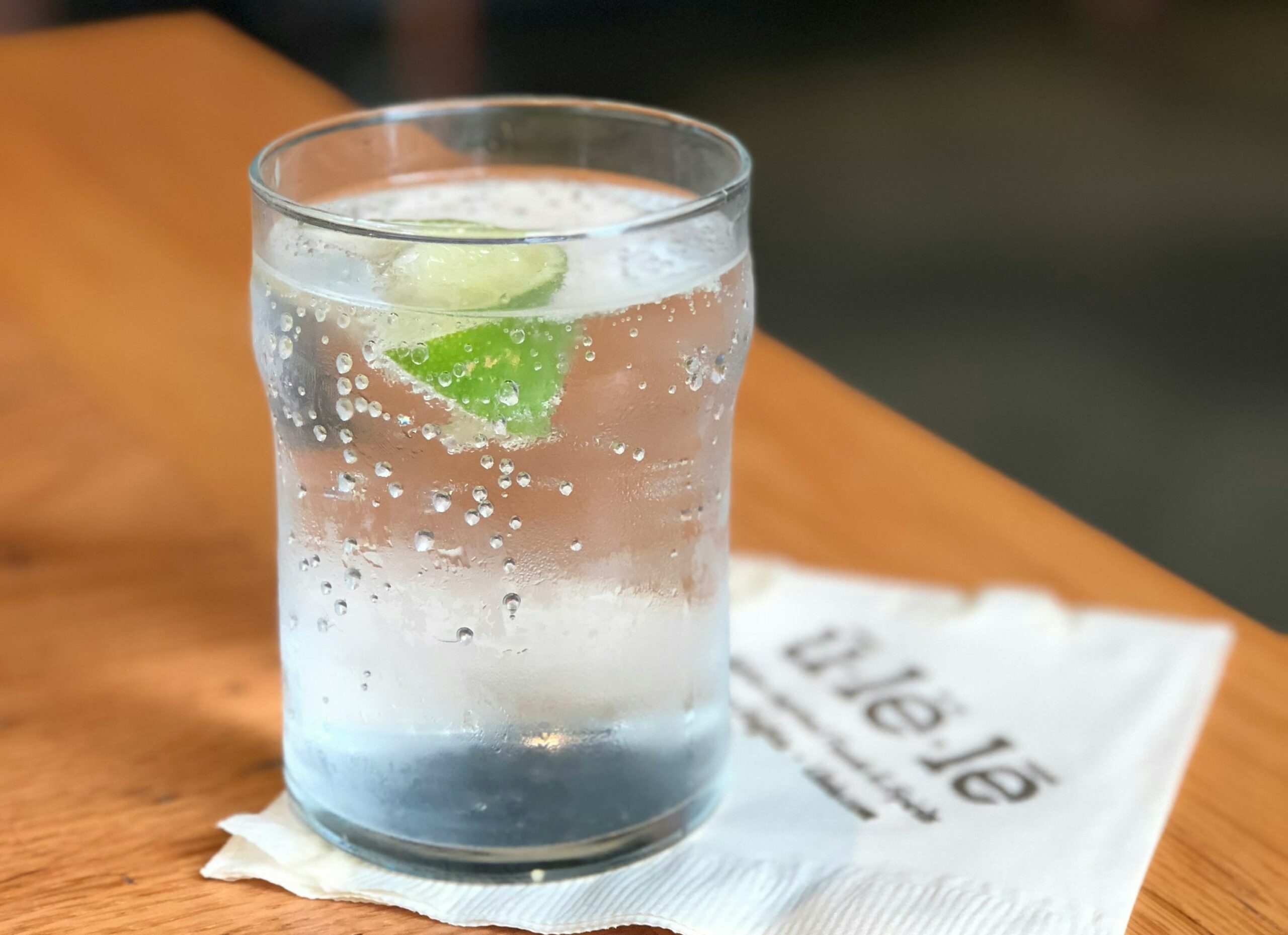 Another one of the top drinks in the Caribbean, the 'Ti Punch is served clear, bubbling, with a wedge of lime for freshness.