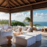 The gorgeous waters of the Caribbean viewed from one of our luxury villas on St. Bart's or St. Barth, perfect for any honeymooners.