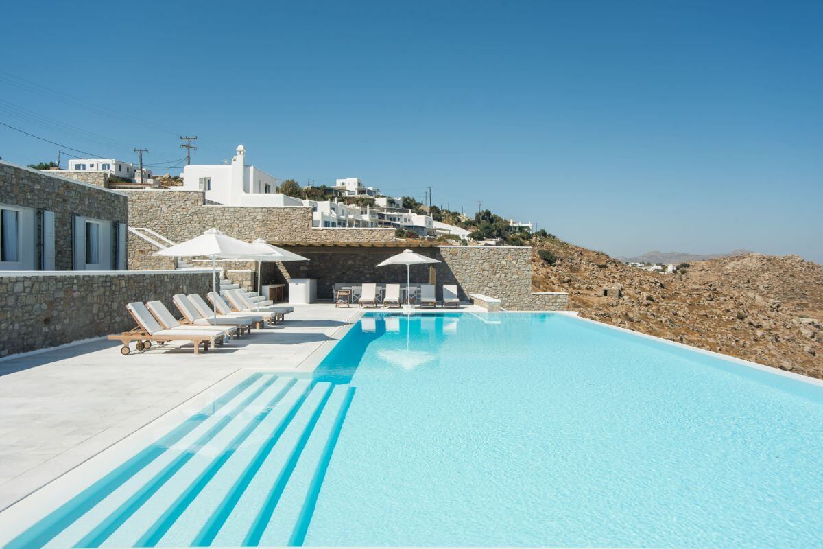 luxury holiday villa in mykonos, villa psarou