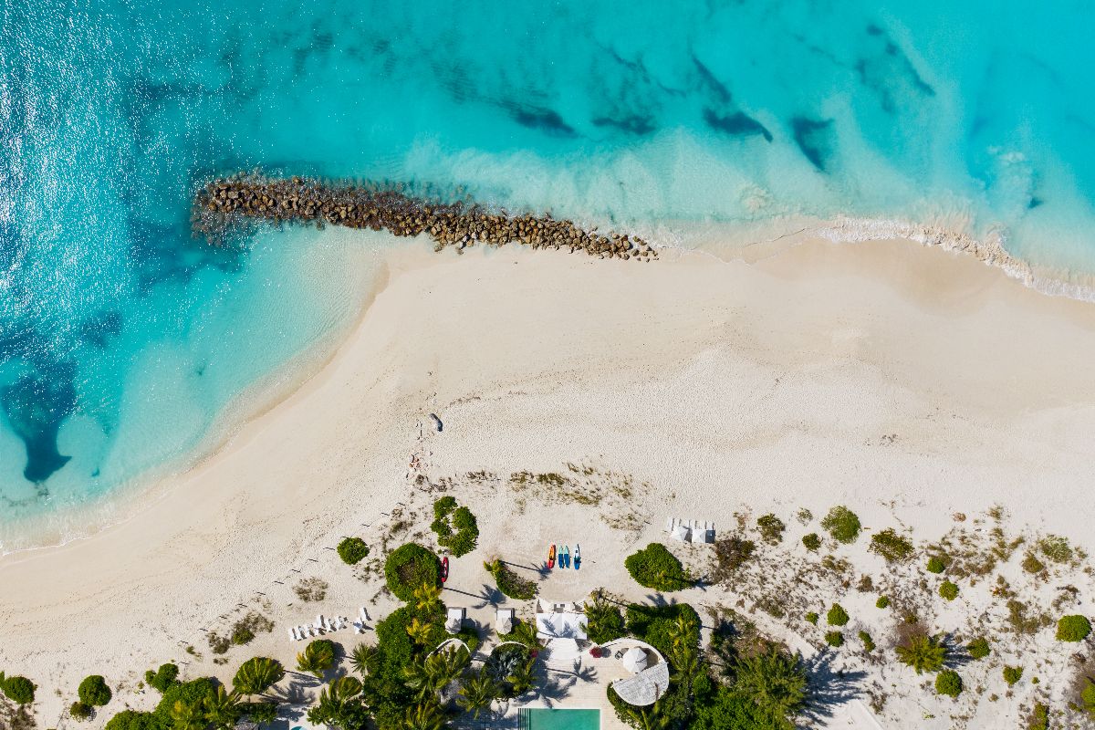 Coral House, Turks and Caicos — private beach villa with ocean frontage