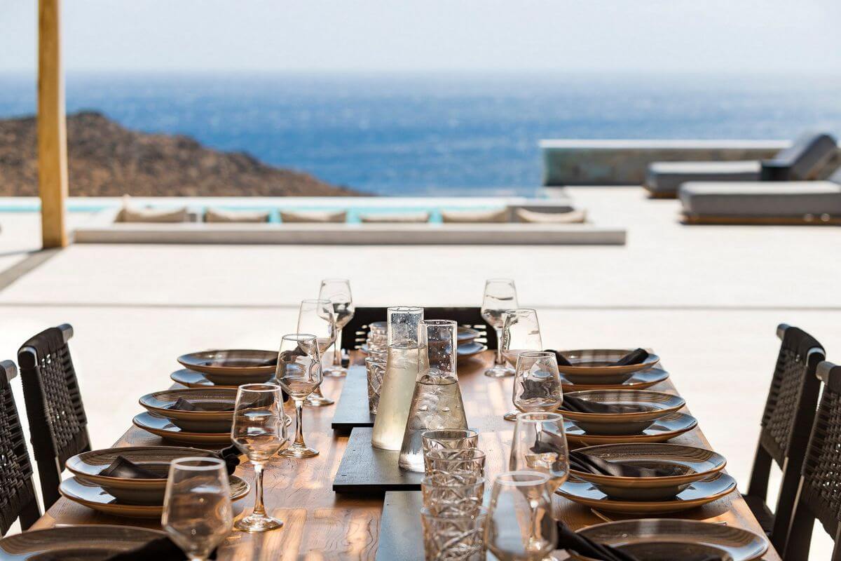 Villa Nadine, Mykonos — clifftop pool overlooking the Aegean